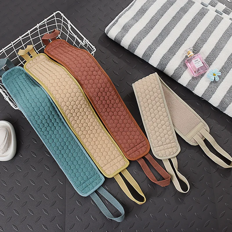 Новый натуральный мягкий отшелушивающий мочалка с задним ремешком из Полотенца