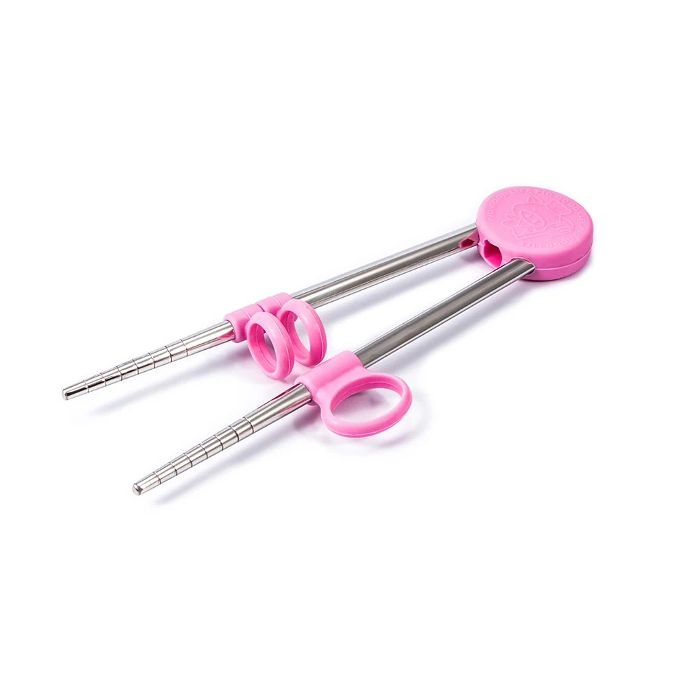 Учебные палочки из нержавеющей стали для детей милые многоразовые столовые