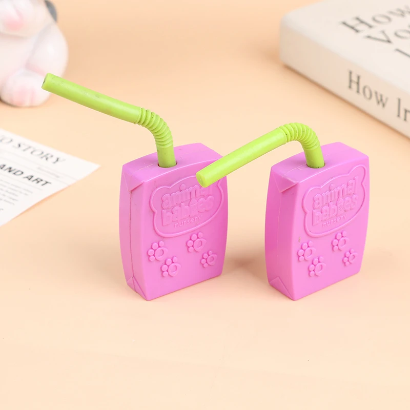 

2Pcs 1:12 Scale Mini Fruit Juice Dollhouse Miniature Beverage Bottle Soda Drink Pretend Play Food Toy Kitchen Accessories