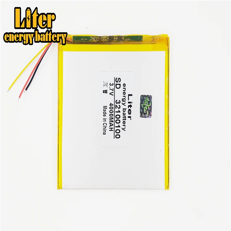3 линии 7 В 4000 мАч 32100100 литий ионный аккумулятор для MP3 MP4|battery for mp3|for mp3li-ion battery 3.7v