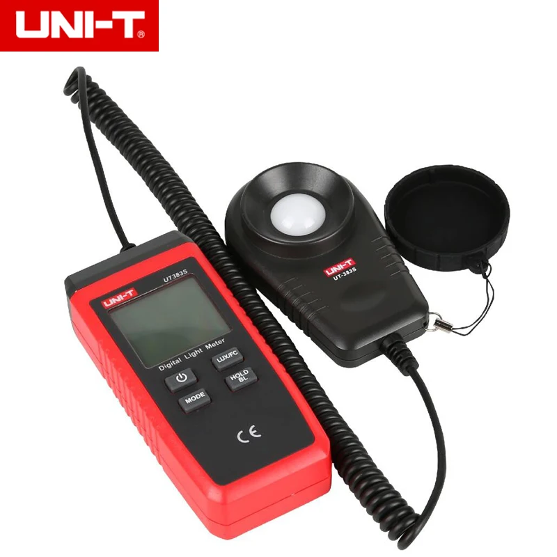 UNI-T UT383S Цифровой Измеритель света Люкс/измеритель FC люминометр фотометр 199900 люкс
