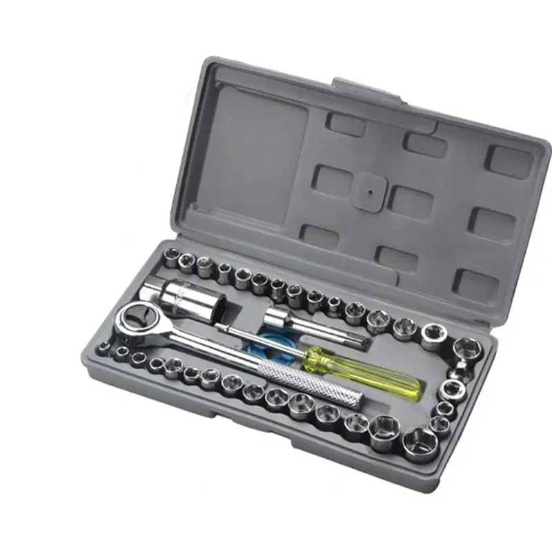 40 шт. торцевой гаечный ключ набор головок автомобильные инструменты для ремонта