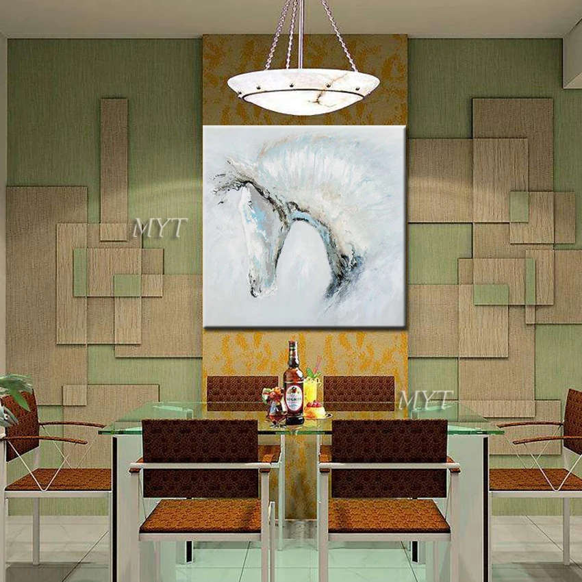 

The Waves On The Sea Are Like Horse Abstract Oil Painting Wall Art Home Decor Picture Modern On Canva 100% Handpainted No Framed