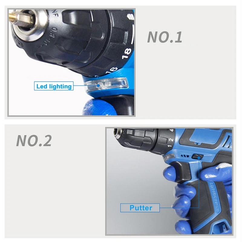PROSTORMER 12V Мини электрическая дрель литиевая Батарея беспроводные-отвертка