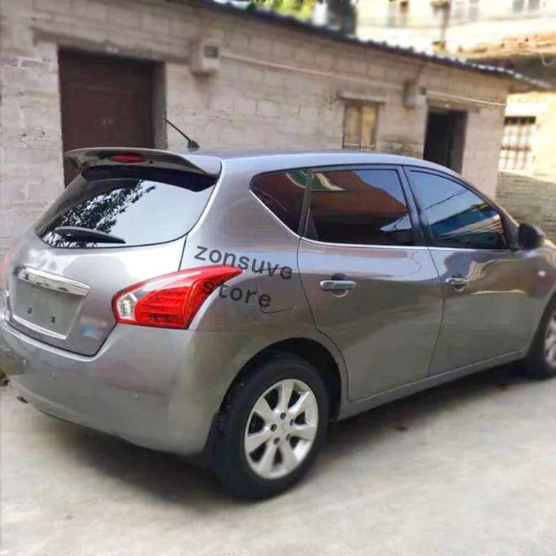 Подходит для Nissan Tiida 2011 2017 лет спойлер из АБС пластика углеродного волокна вид
