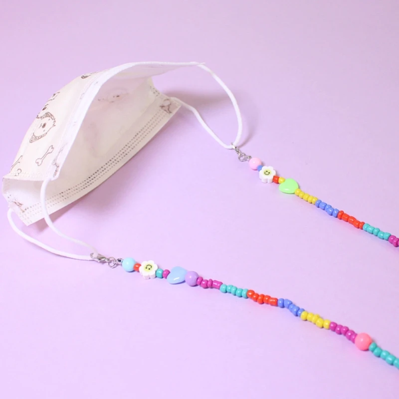 

Beautiful Glass Beads for Jewelry Making Mask Chain DIY Multi-Function Beads Accessories Combination Anti-lost