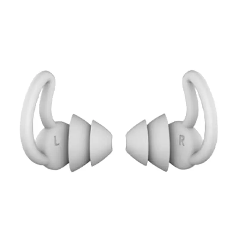 

1Pair 2/3 Layer Soft Silicone Ear Plugs Tapered Sleep Noise Reduction Earplugs