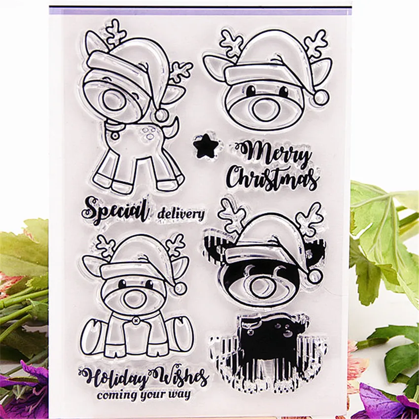 11x16 см с изображением &quotОлень&quot прозрачный марки силиконовые уплотнения