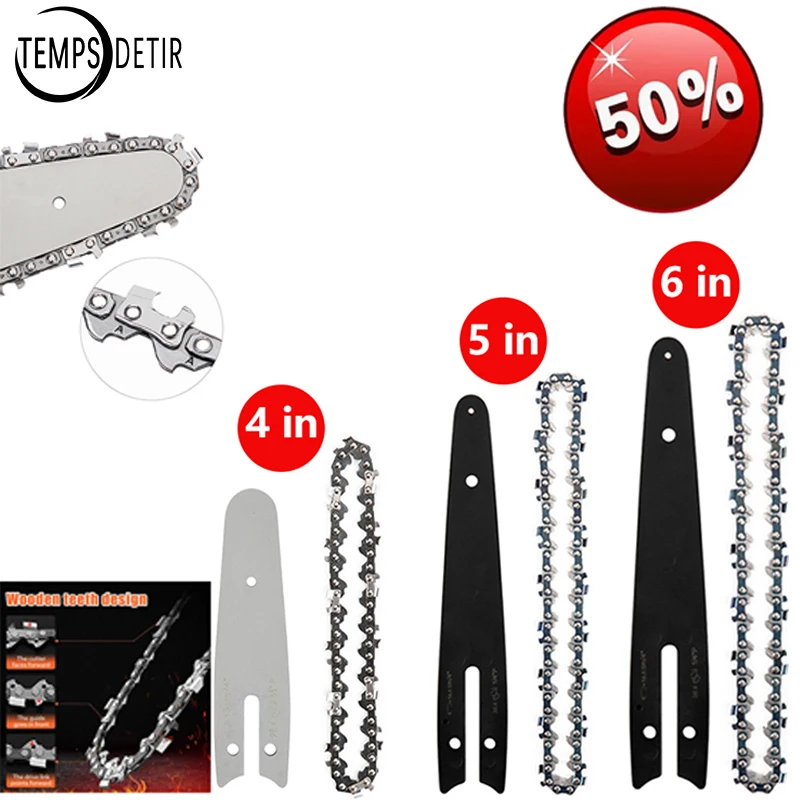 Electric Chain Saw 4/5/6 Inch Guide Plate Combination For Portable Mini Chainsaw Used To Replace Tree Trimming Tool Parts | Инструменты
