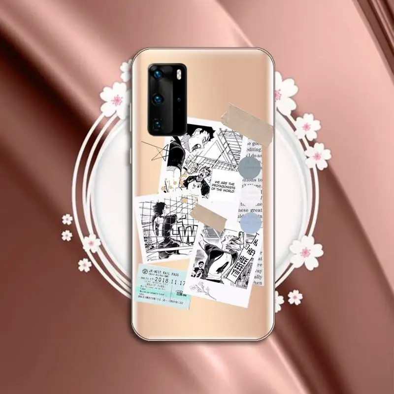 

anime haikyuu creativity painting Phone Case Transparent for huawei P 40 30 20 lite pro smart 2019 honor 8X 10i 10 funda