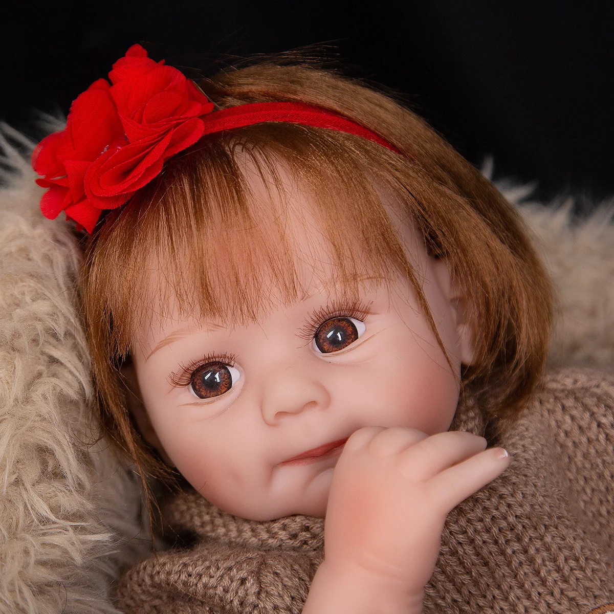 

Супермилые силиконовые куклы Новорожденные, 50 см, кукла с тканевым телом и волосами из корней с изысканным костюмом для детских подарков на ...