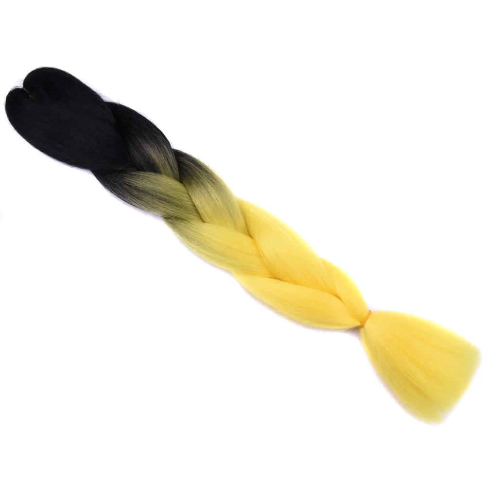 T1b/розовый Sallyhair Омбре плетение волос для наращивания 2 тона цвет 1 упаковка 24 дюйма Высокая температура Большие синтетические косы объемные волосы черный - Цвет: T1b/розовый