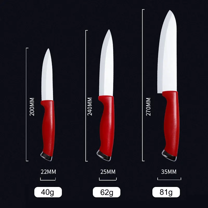 Керамика циркония Кухня фрукты Ножи комплект для девочек 4 5 6 дюймов