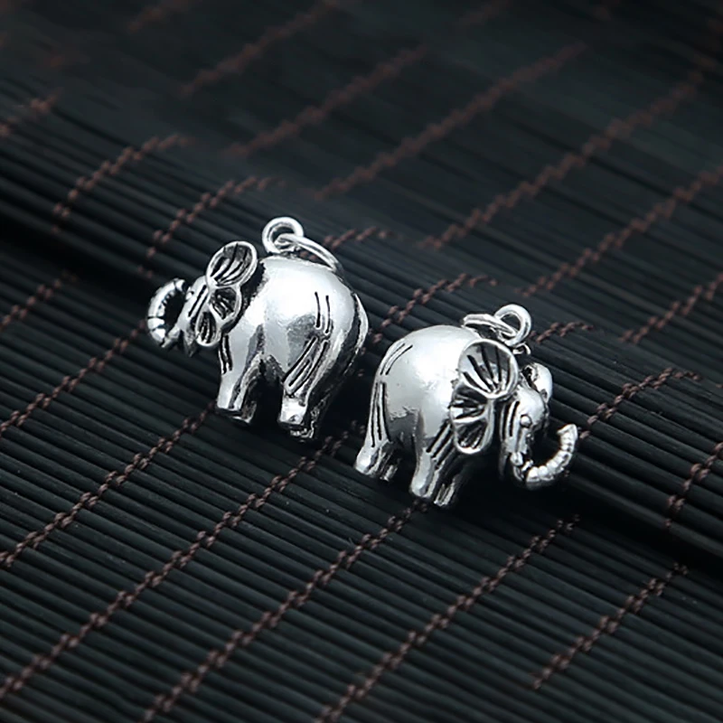 Кулон FNJ в виде слона из серебра 925 пробы оригинальные подвески чистого тайского