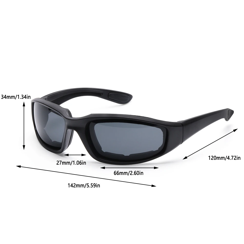 

Windproof Scooter Sunglasses Motorcycle Riding Glasses Wind Resistant Padded Comfortable Dustproof Eye Protection Glasses