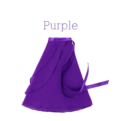 Tie-Purple Балетная юбка-пачка для девочек; шифоновая юбка для танцев; детское профессиональное балетное трико с юбкой - Цвет: Tie-Purple