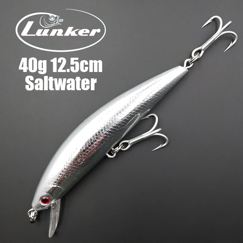 Lunker Тонущая менее 40 г 12 5 см жесткая приманка для морской рыбалки на троллинге в