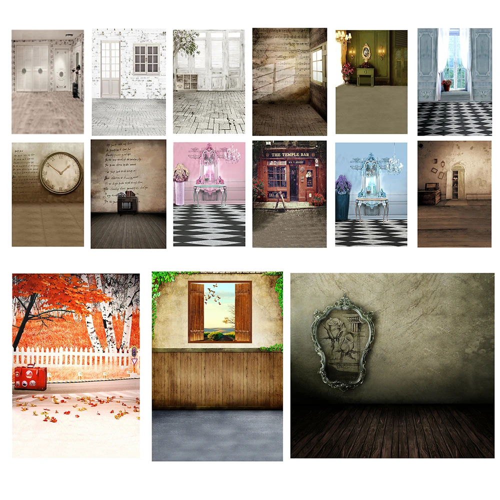 

7*5 Feet Vintage Interior Floor Photography Background Birthday Party Backdrop Baby Photo Backdrop Studio Supplies Props