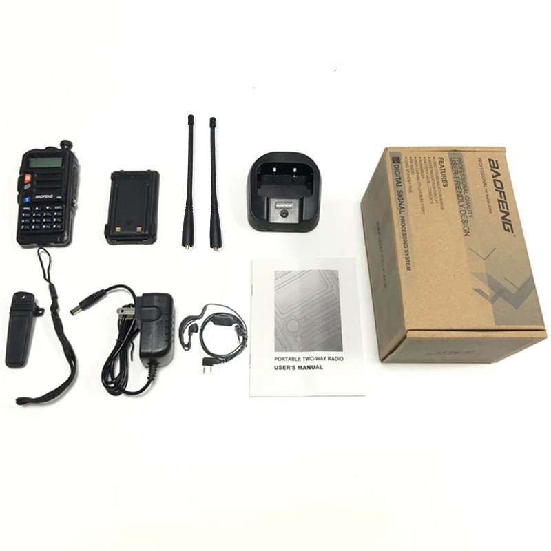 Baofeng Walkie Talkie UV-5R Pro Tri-Band 8W High Power 2 Way Radio Portable Ham Radios HF Transceiver UV-5R Update Version 2021