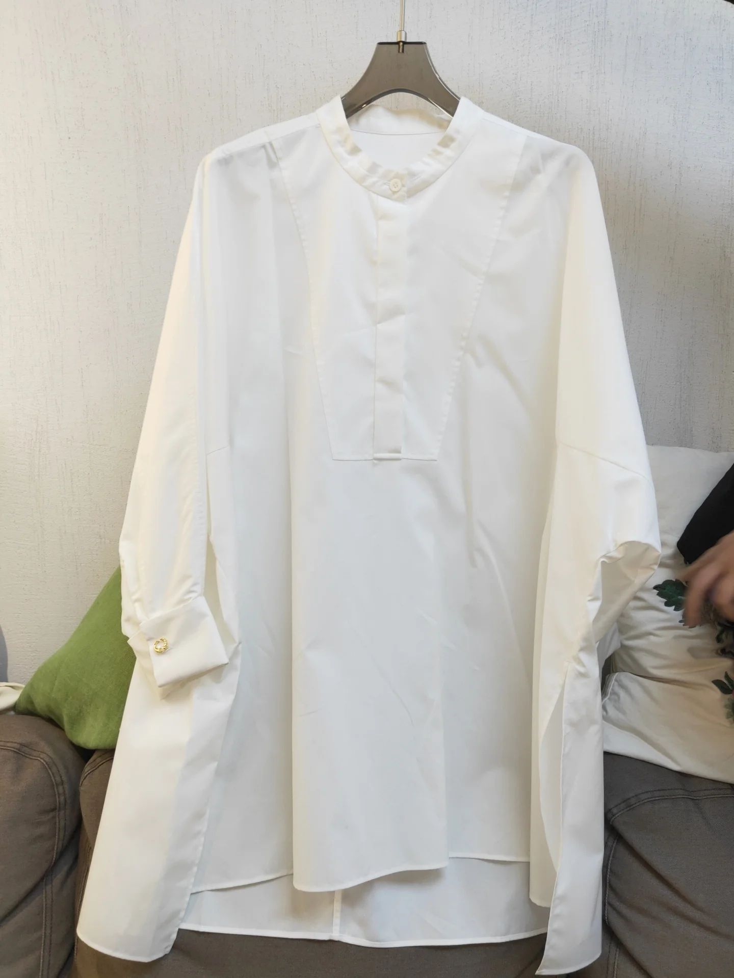 

new ladies fashion 2021 sleeve sexy casual solid color long shirt 1123