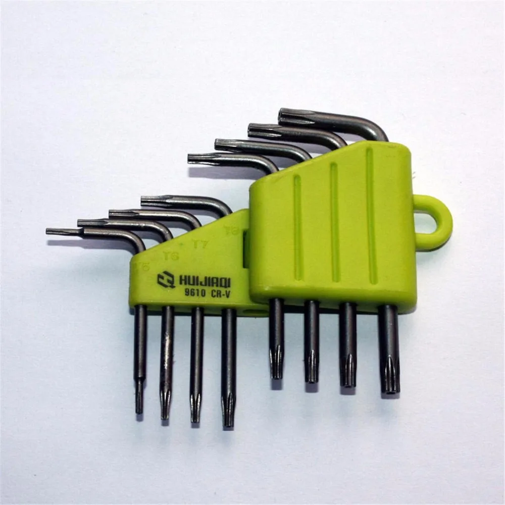Набор торцевых отверток 8 шт./компл. CRV инструментов T5 T6 T7 T8 T9 T10 T15 T20 Star набор