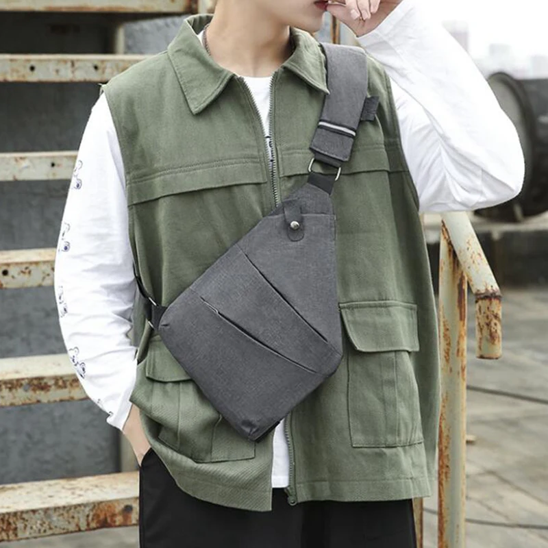 

Outdoor Business Men's Chest Bag Hand Carry Offical Shoulder Messenger Bag Crossbody Fashion Shoulder Leisure Style Hiking Camp