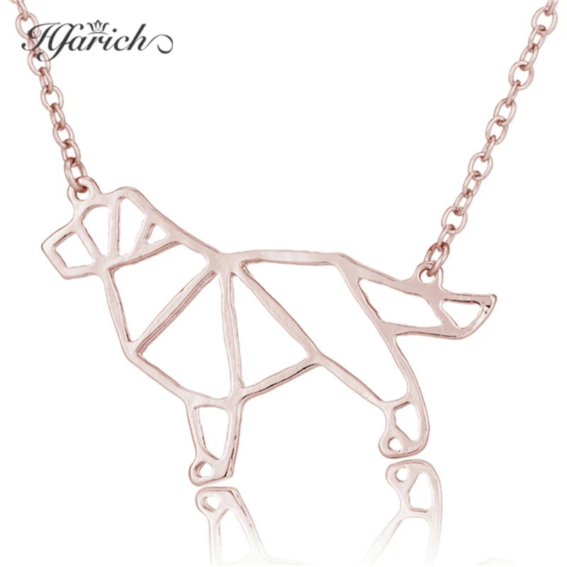 Hfarich выдержанный оригами бультерьер искусственное животное ожерелье из