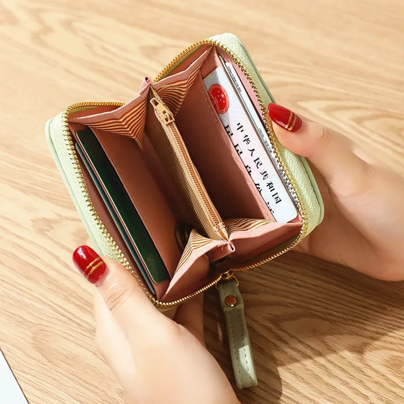 Женский короткий кошелек с цветами кошельки на молнии сумки для карт