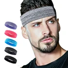 1 шт. эластичные абсорбирующие Налобные повязки Йога Бег Фитнес повязка спортивные резинки для волос баскетбольный спортзал стрейч повязка на голову Brace