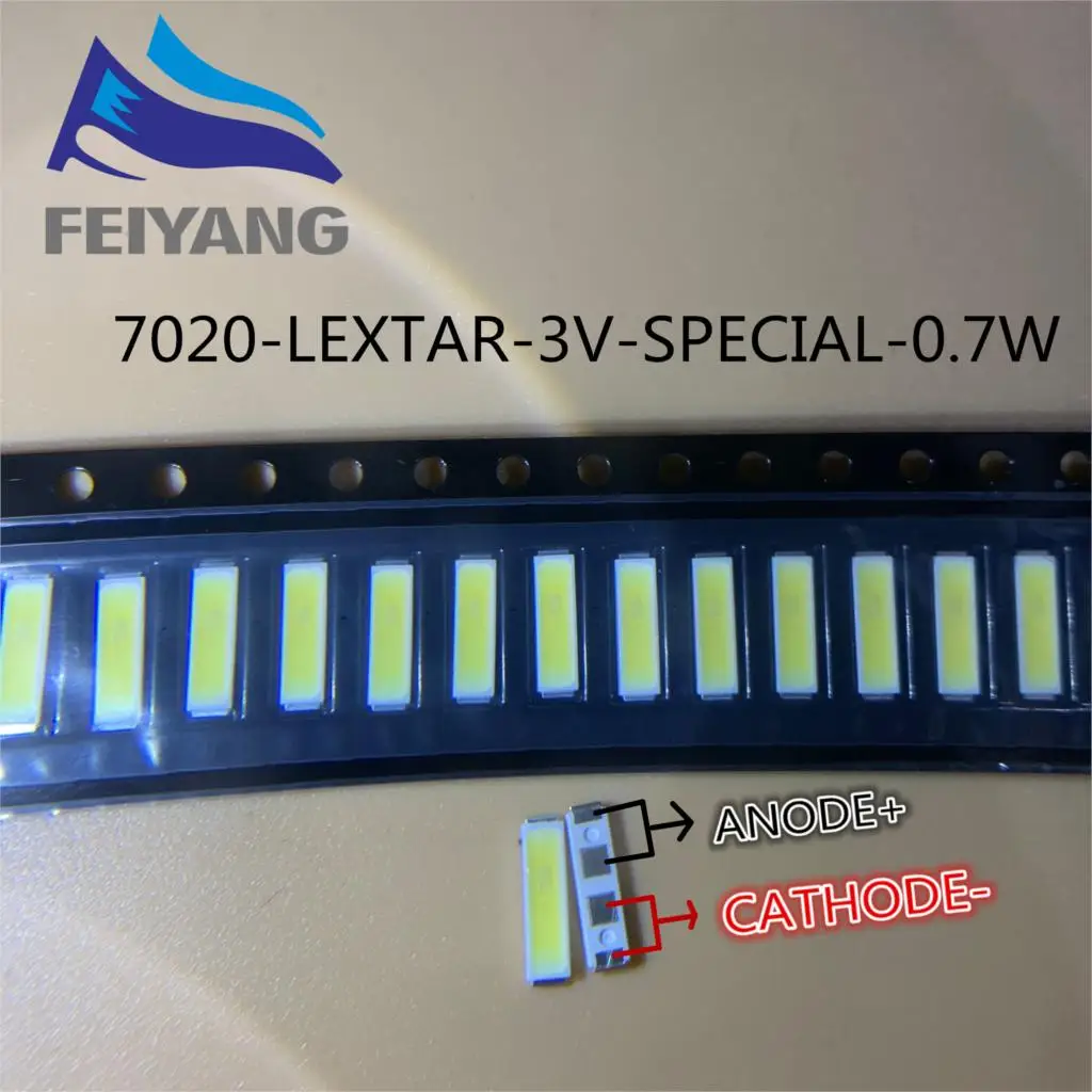 100 шт. оригинал для Lextar SMD СВЕТОДИОДНЫЙ 7020 3 в 0 7 Вт 10000 мА холодный белый 13000 K