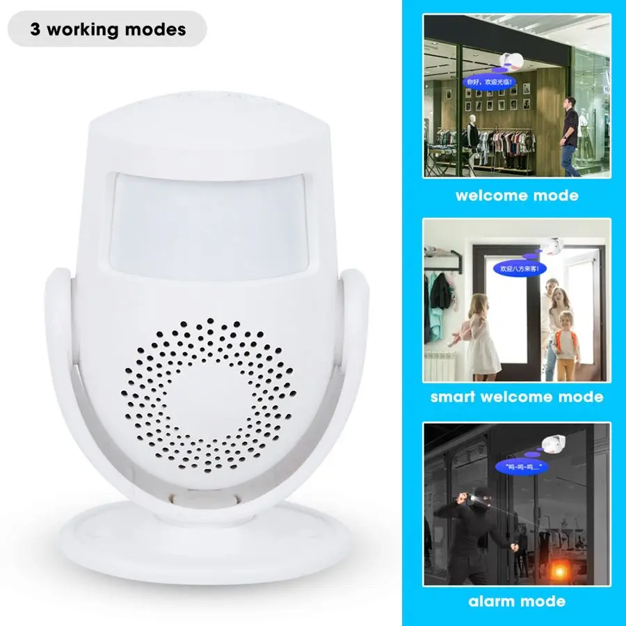 Дверная сигнализация с инфракрасным датчиком движения 36 рингтонов 100 240 В|Сенсор