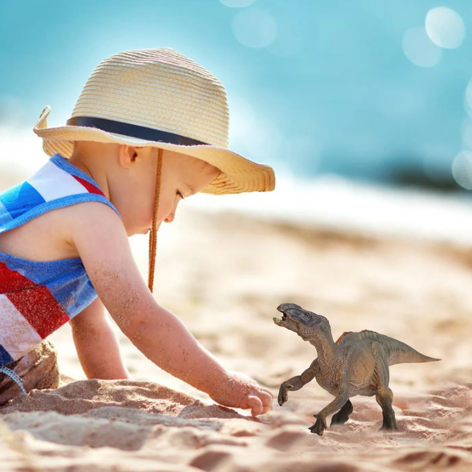 

Jurassic Dinosaur Simulation Toy C24 Iguanodon Soft Plastic Figures Hand Painted Animal Model Collection Toys For current
