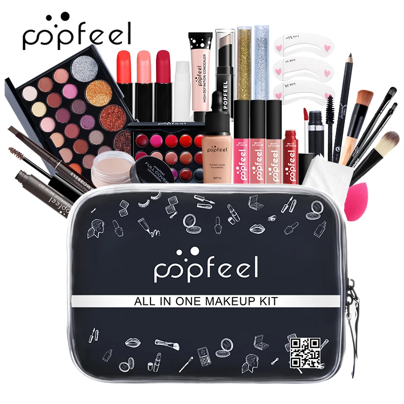 

24-27PCS Cosmetics Kit Makeup Artist Professional Makeup Set Portable Cosmetic Gift Box Eyeshadow Lip Gloss Makeup Brushes Suit