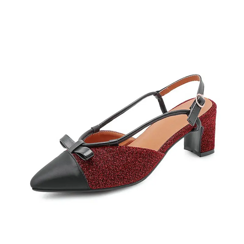 ZawsThia 2020 Новые блестящие женские туфли синие серебристые на среднем каблуке