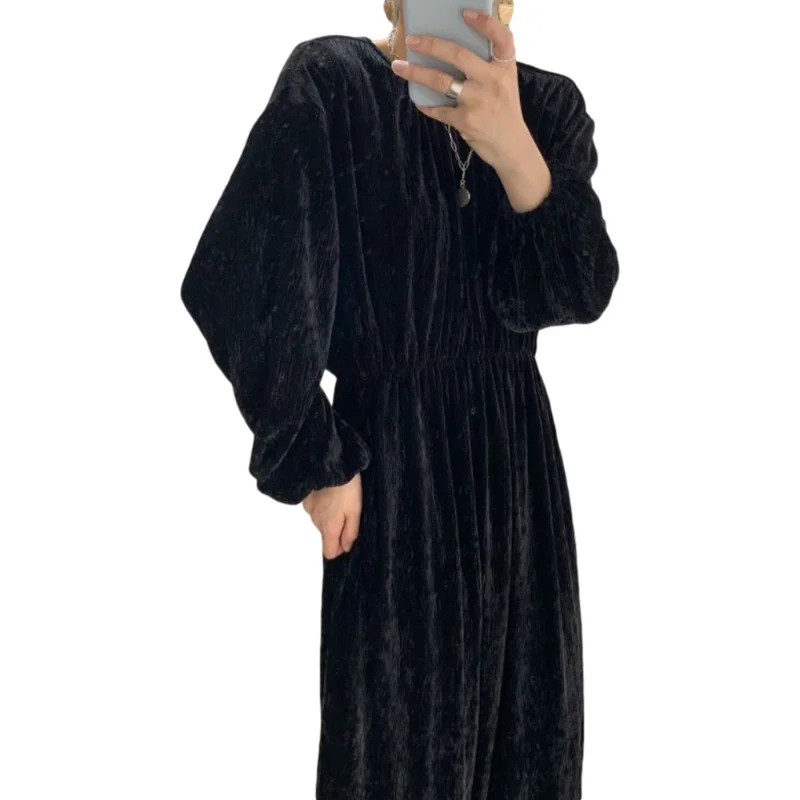 

New Autumn Sweater Women Dress Winter Long Sleeve Sweaters Knitted Dresses Womens Loose Maxi Oversize Knitting Robe Vestido