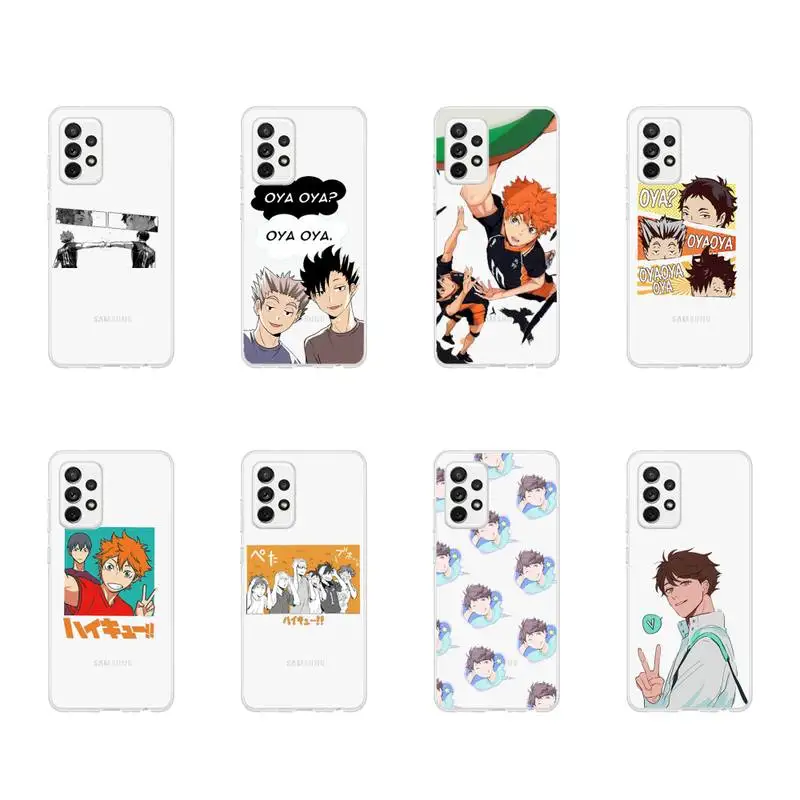 

Hoesjes Fashion Haikyuu jersey Phone Case Transparent For Samsung Galaxy A S Note 9 10 51 50 71 70 80 20 21 30s ultra plus