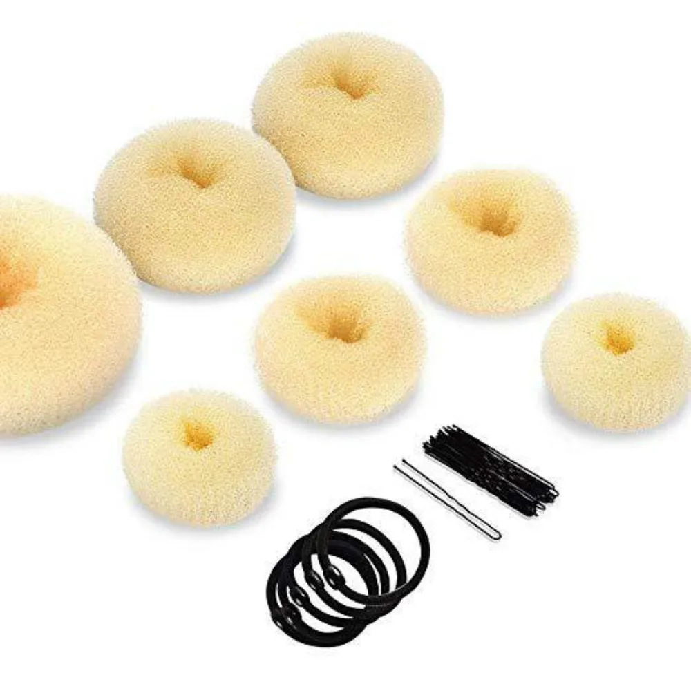 

1 Set Hair Bun Maker Donut Magic Foam Sponge Easy Big Ring Hair Styling Tools Accessories For Girls Hair Braider