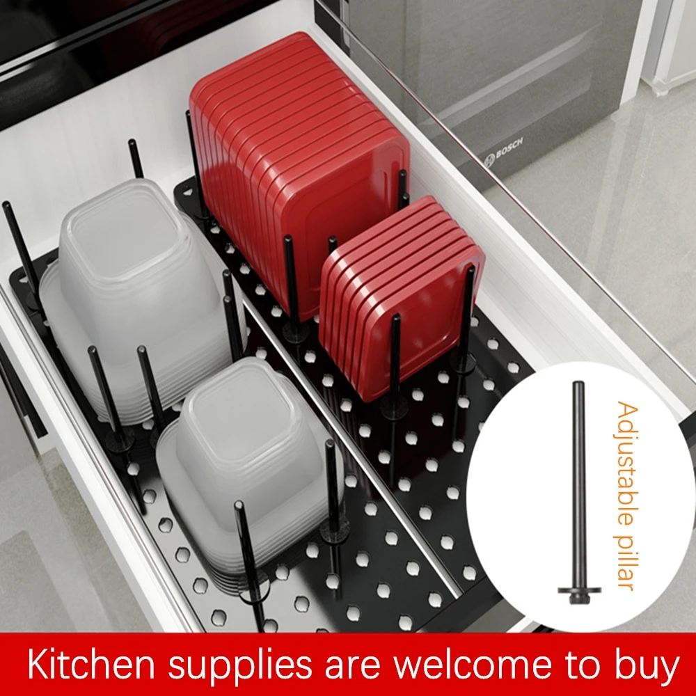 

Kitchen telescopic partition storage drain dish dish rack cooking plate rack pot cover rack finishing storage rack Dropshipping