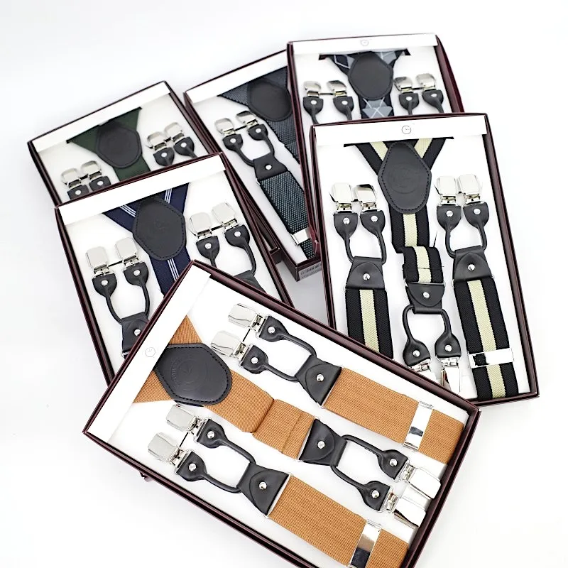 Лидер продаж 2020 мужские подтяжки с 6 зажимами хорошего качества | Аксессуары для