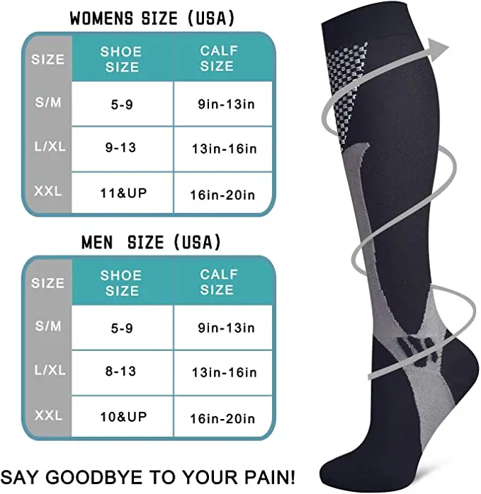 

New Compression Socks Men Women Medical Varicose Veins Pregnancy Nursese Socks Athletic Football Soccer Stockings Sports Socks