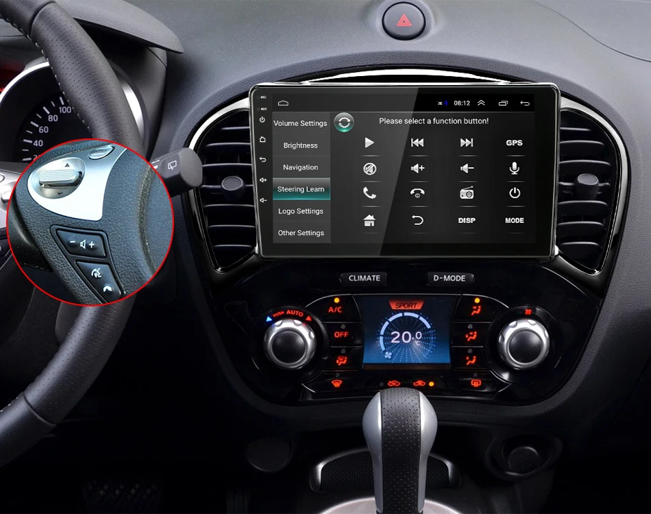 " ips Android 2 ГБ+ 32 ГБ Автомагнитола для Nissan Juke YF15 2010- RDS DSP Мультимедиа Видео плеер навигация gps 1024*600