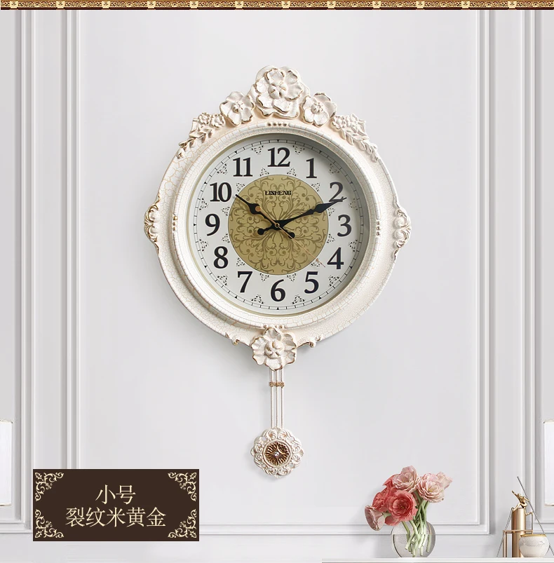 

Round Simple Wall Clock Nordic Design Living Room Hanging Wall Mounted Watch Resin Wandklokken Wall Watches Home Decor EF50WC