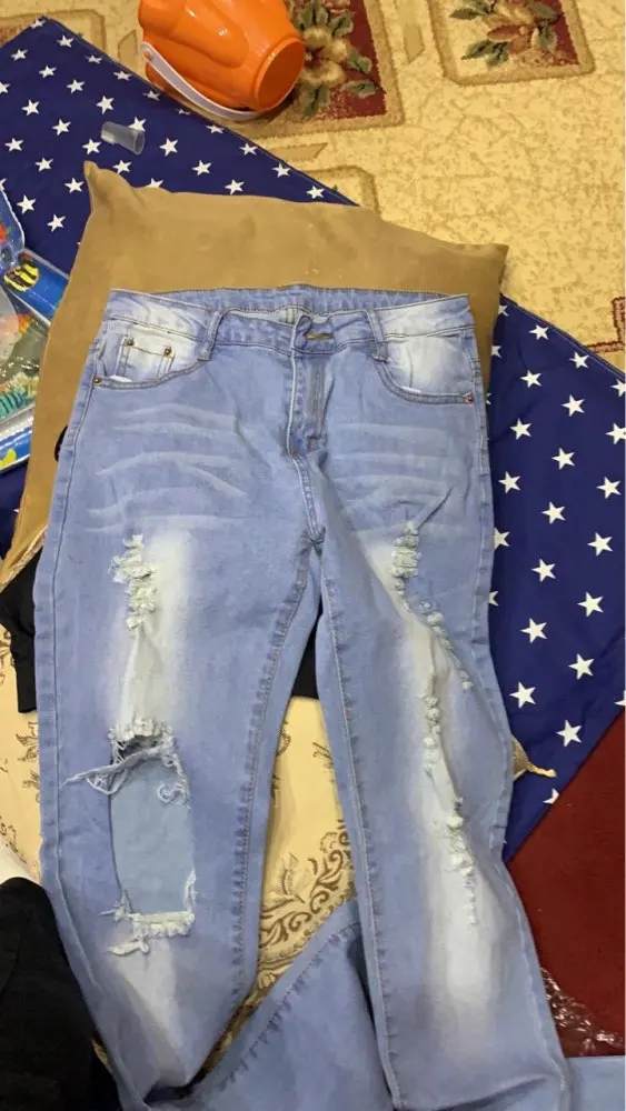 2020 Newest Hot Hole Ripped Jeans Women Pants Cool Denim Vintage Straight High Waist Casual Female Slim Fit | Женская одежда