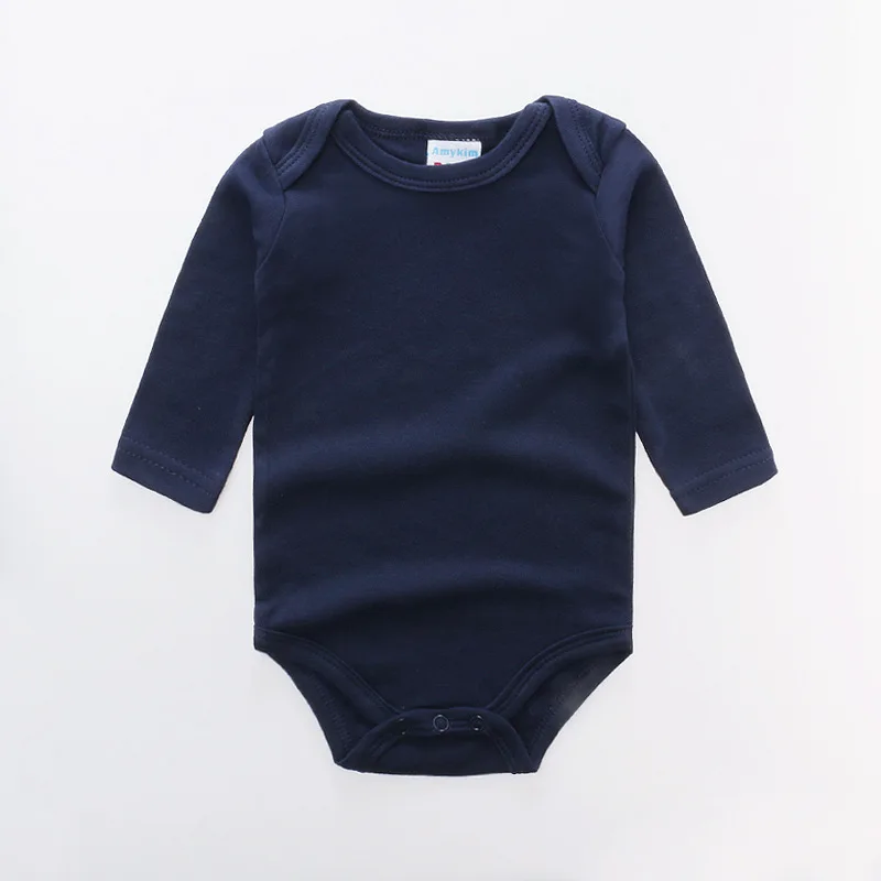 

Newborn Long Sleeve Cotton Jumpsuit Spring Classic Clothes Baby Clothes Solid Color Boy Girls Romper for Newborn Baby Clothes