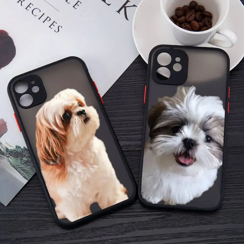 

Shih Tzu cute dog Phone Case matte transparent For iphone 7 8 11 12 13 plus mini x xs xr pro max cover