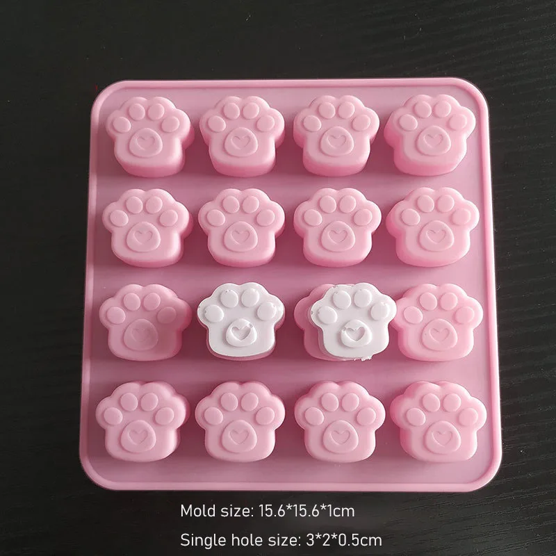

Animal Cartoon Dog Footprint Cat Paw Silicone Cake Mold Mousse Chocolate Mould Pudding Jelly Kitchen DIY Handmade Baking Tools