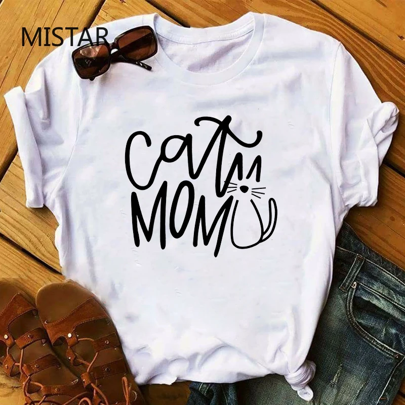 

Summer 2020 Cat t Shirt Lover Cool Flowers tee Female Printed Pet Women Clothing Graphic Womens White Tops Fashion T-shirts