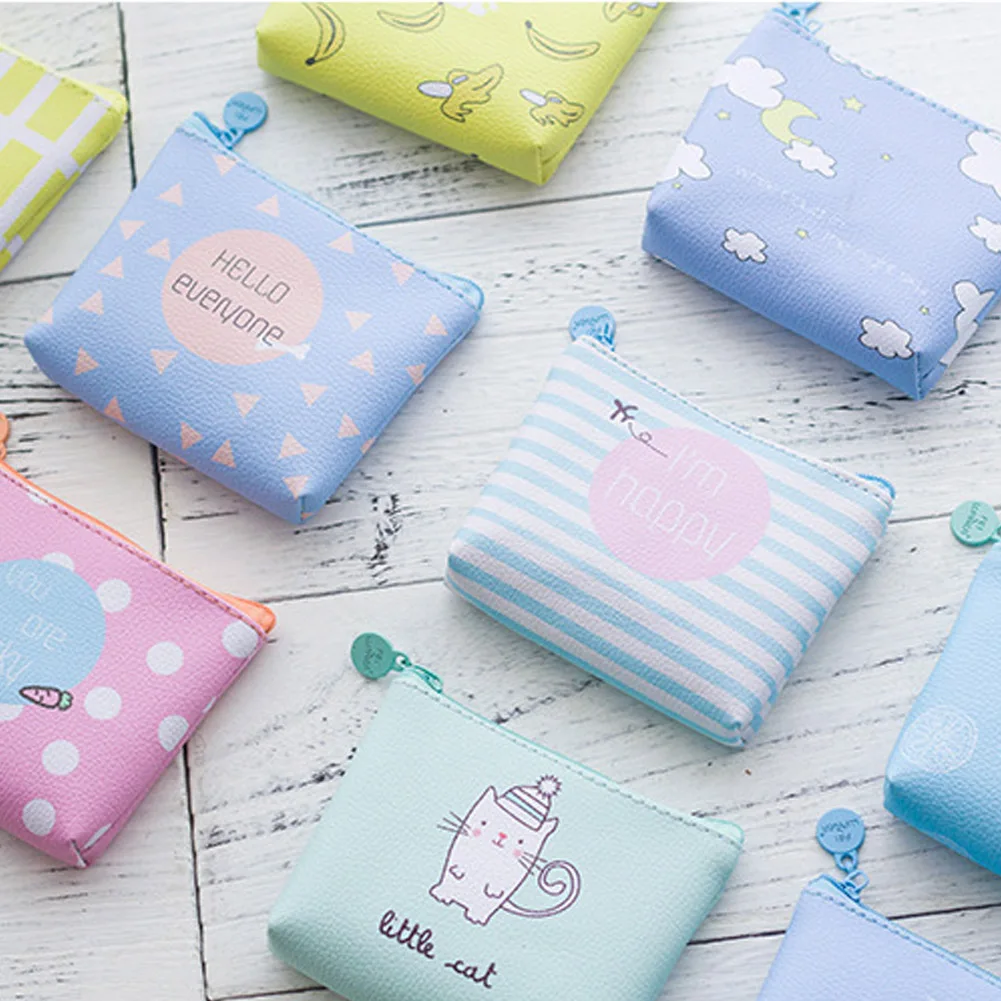 

Cute Sanitary Pad Pouch Girls Napkin Tampon Storage Bag Women Cosmetic Bags Card Coin Purse Makeup Organizer Mini