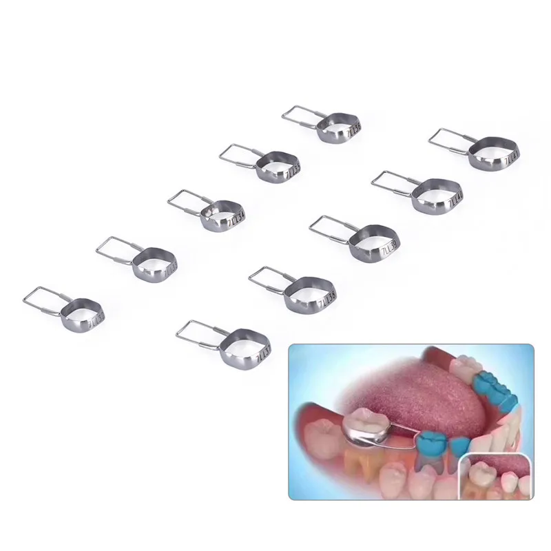 

40 Pcs/10 Sets Dental Orthodontic Gap Retainer Braces Preformed 2nd 1st Molar Space Maintainer Bands 32#-41# Molar Bands Loops