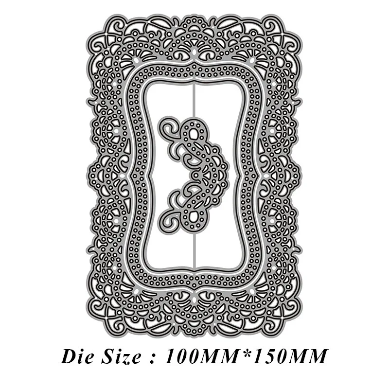 

Lace Frame Greeting Card Metal Cutting Dies 2021 New Diy Molds Scrapbooking Paper Making Die Cuts Crafts